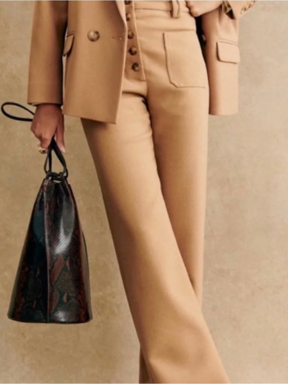 Sezane Chuck Trousers in Camel